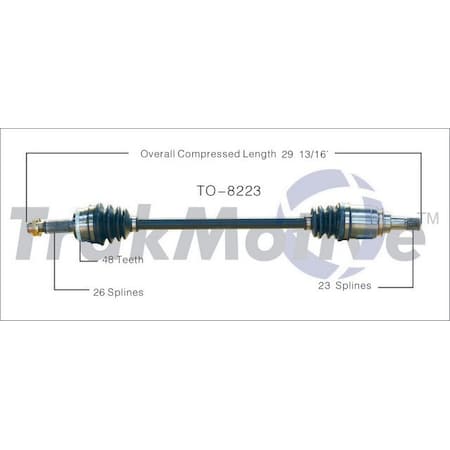 Surtrack Axle Cv Axle Shaft, To-8223 TO-8223